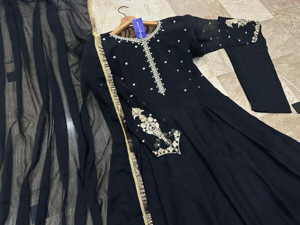 Chiffon Zari Embroidery Maxi 3 pcs