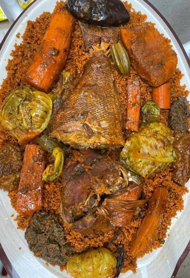 Tchêp rouge avec poisson