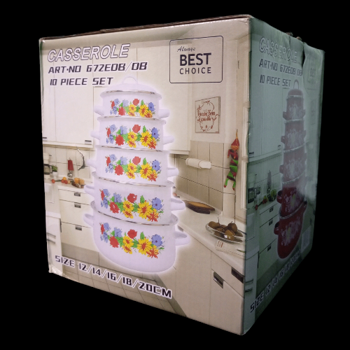Ensemble de Casseroles 10 Pièces