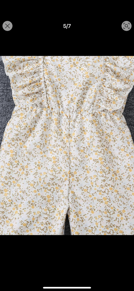 Floral Ruched Lace Jumpsuit. 6-7years
