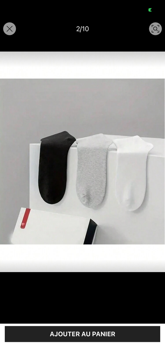 Lot de chaussettes invisibles