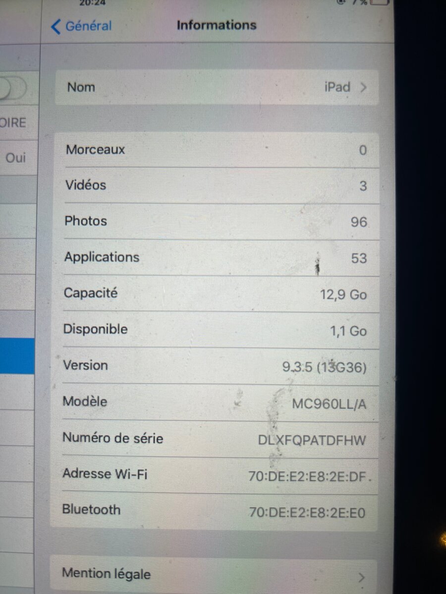 iPad 2 16Go Wi-Fi Argent