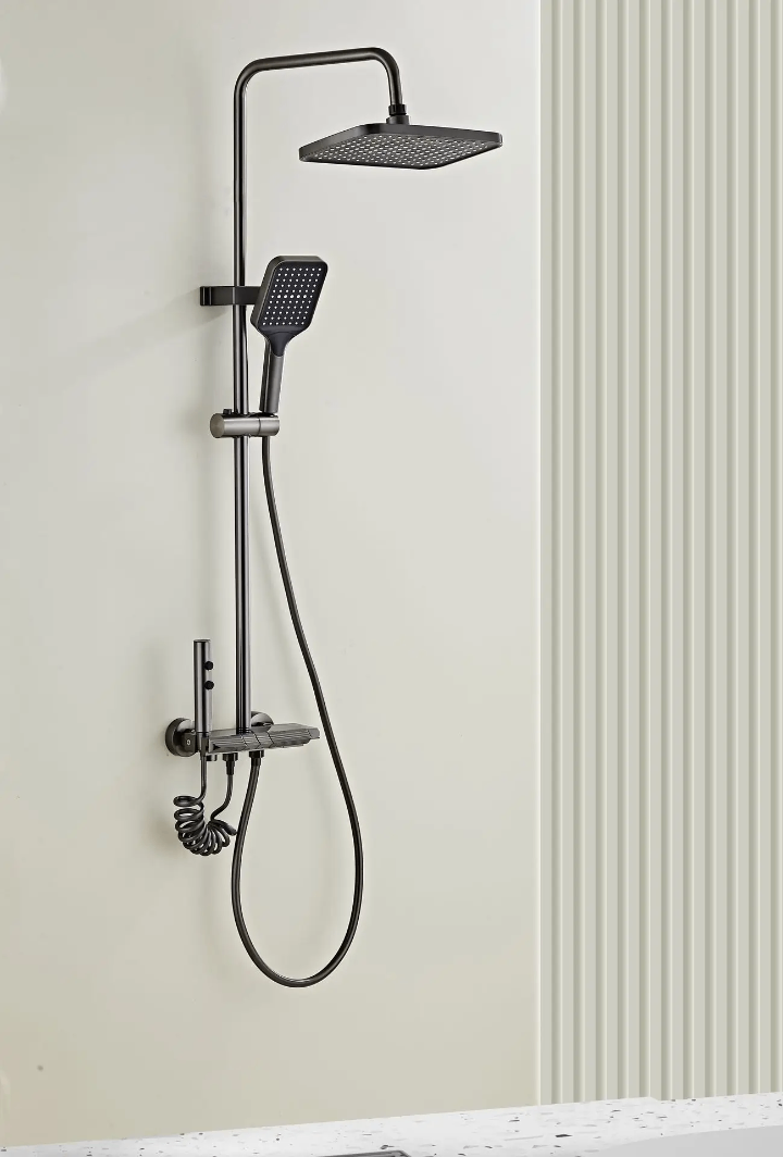 Système de Douche Moderne Noir