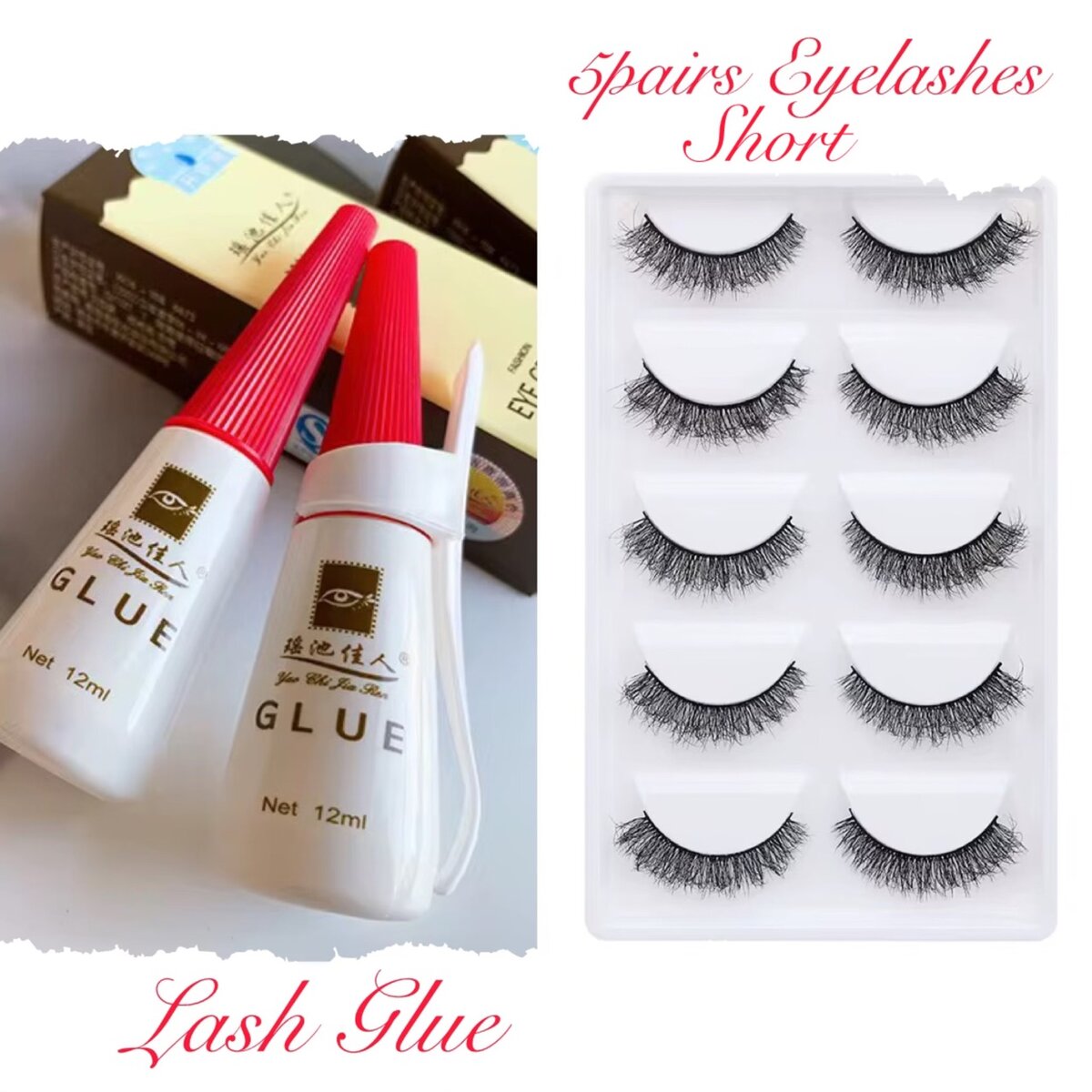 Mink Eyelash Set with Glue