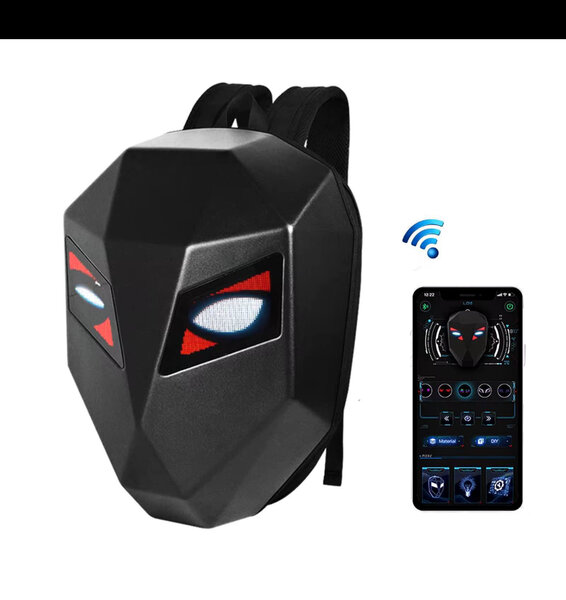 Sac à dos LED visage interactif