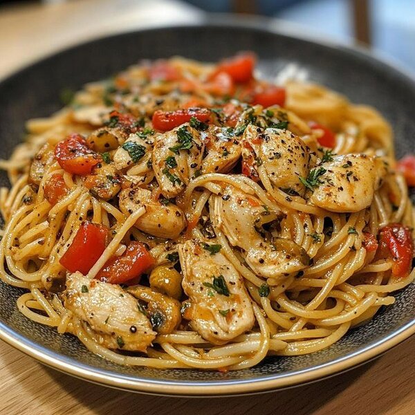 Spaghetti au Poulet Épicé
