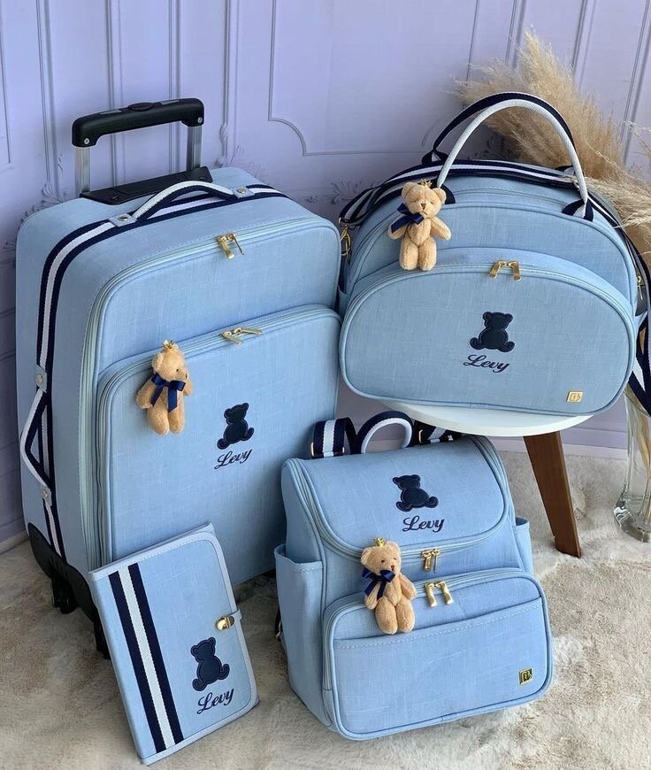 Ensemble de bagages bébé garçon bleu