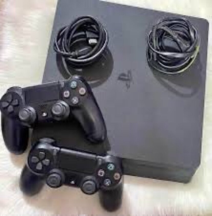 PS4 with two controllers