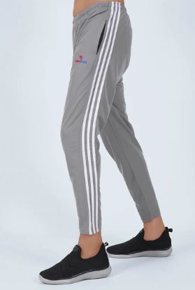 grey 3-Stripe trousers