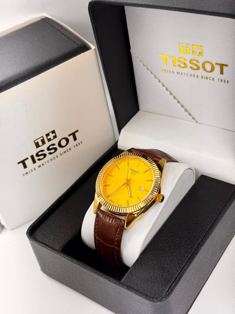 Montre Tissot homme cuir marron