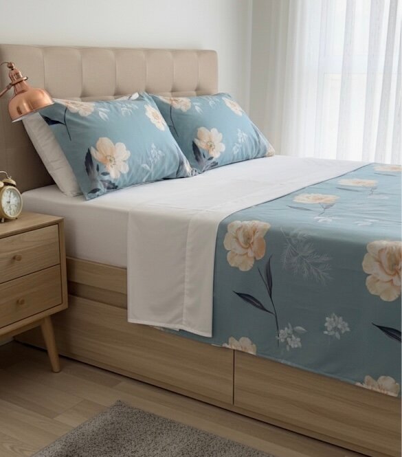 Parure de lit fleurie chics