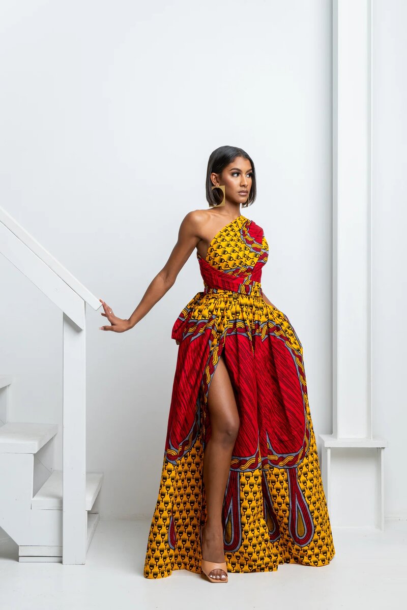 African Print Maxi Dress