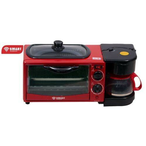 Four multifonction rouge 3 en 1