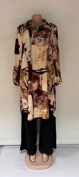 Robe chemise imprimée chic