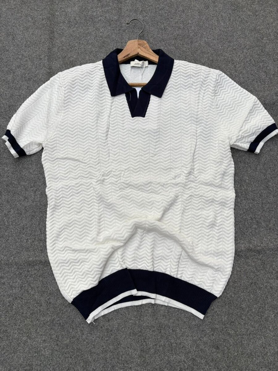 Polo rétro à rayures pour hommes