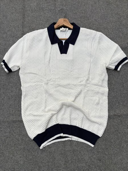 Polo rétro à rayures pour hommes