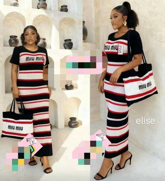 Robe rayée Miu Miu élégante