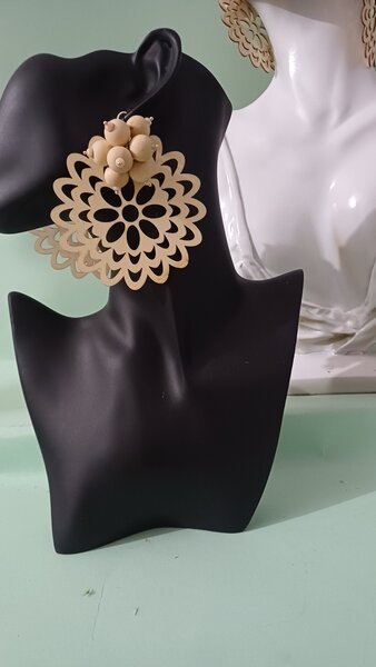 Boucles d'oreilles chic bois