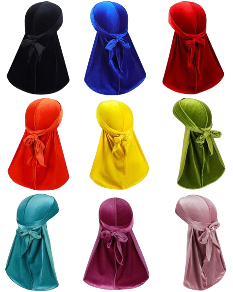 Durag en Velours Multicolore