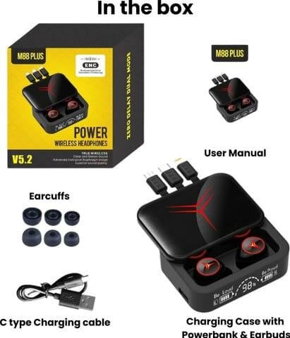 Écouteurs Bluetooth M88 Plus