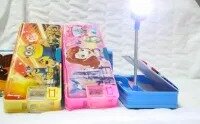 Light Geometry Box, Fancy Geometry box for boys and girls with LED Light and magnetic buttons - Fancy geometry with sharpener