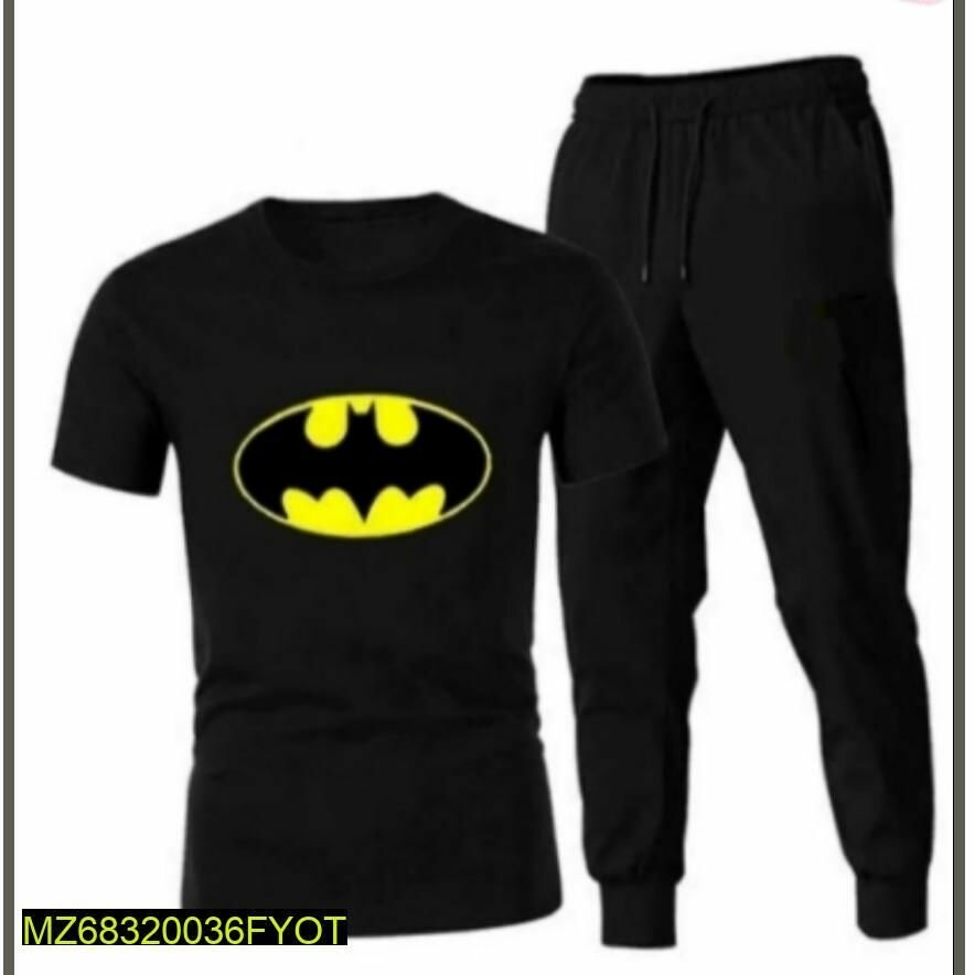 2pcs men black tracksuit