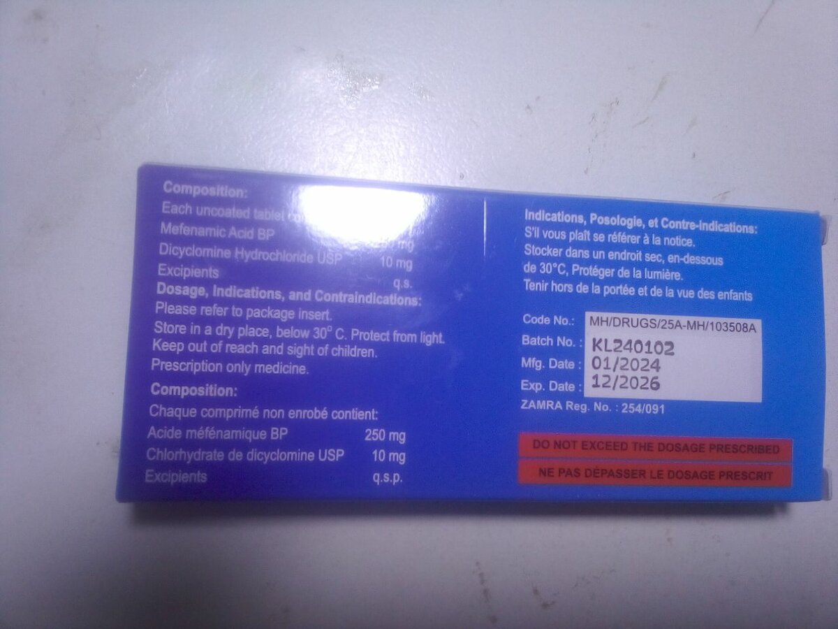 Fenamex-spas pain killer