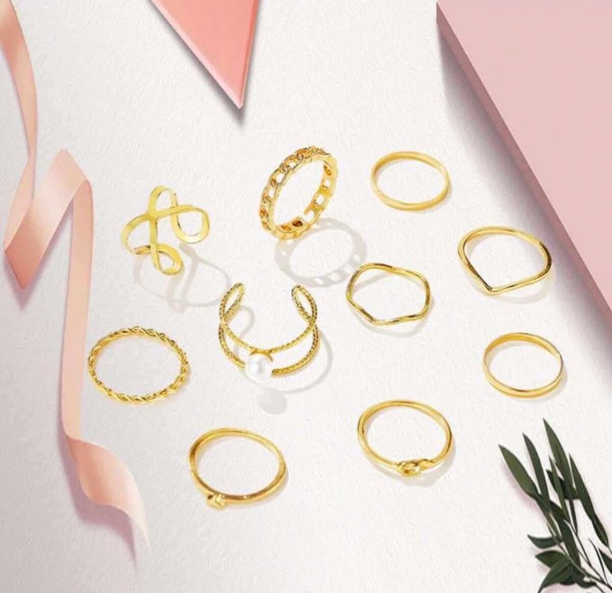 10 Pieces Punk Finger Rings Metal Joint Knuckle Ring