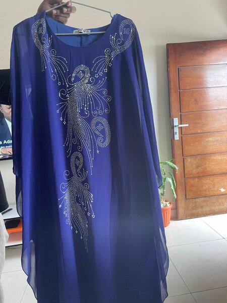 Robe Caftan Bleu Élégant