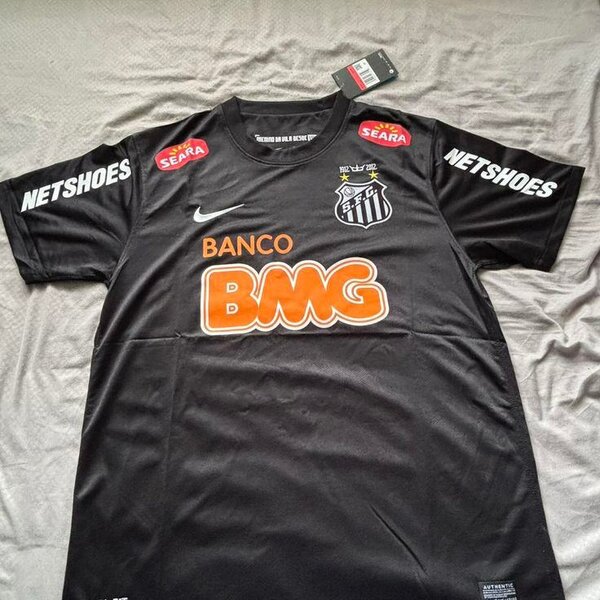 Maillot de foot noir Santos FC