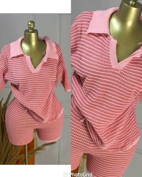 Ensemble décontracté rose élégant