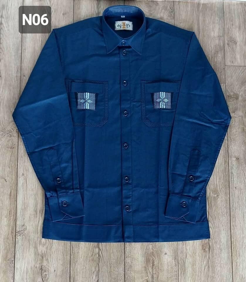 Chemise en coton à poches homme