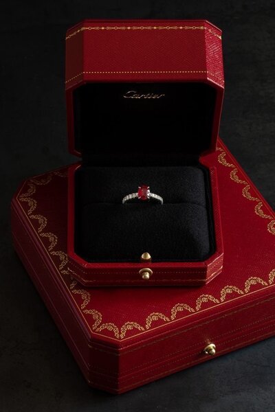 Кольцо с рубином