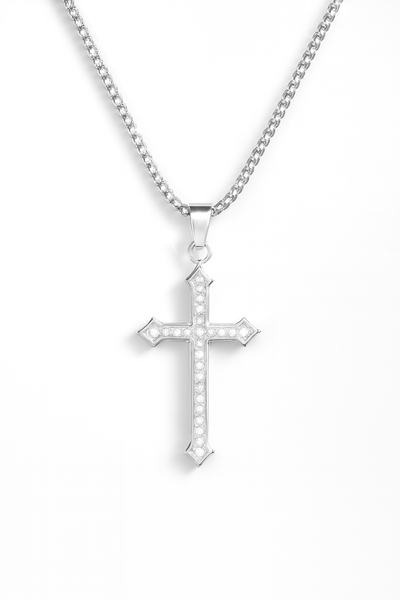 Collier Croix Argent Éclatant