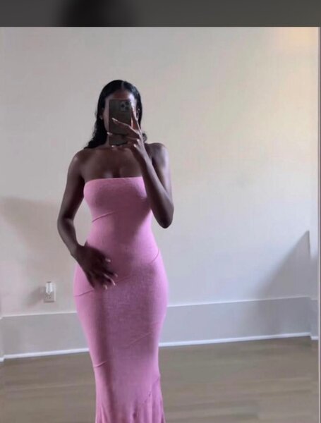 Robe plaqué longue
