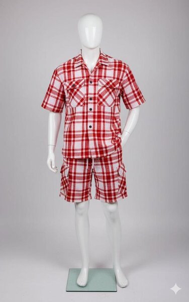 Pyjama à carreaux unisexe