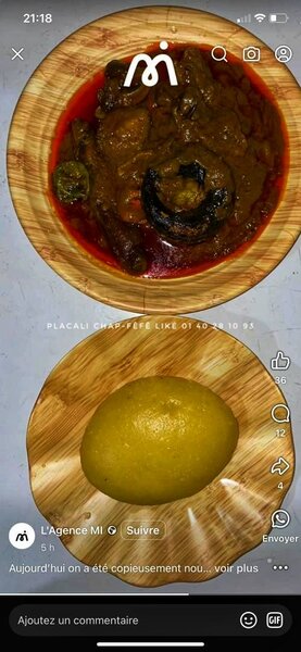 Foutou banane -sauce graine