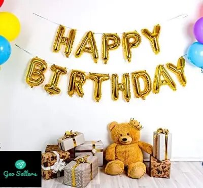 Happy Birthday Foil letters Balloons - Birthday Decorations Balloon For Children Adult Air Balloons Foil Letter Balloons Birthday Alphabet