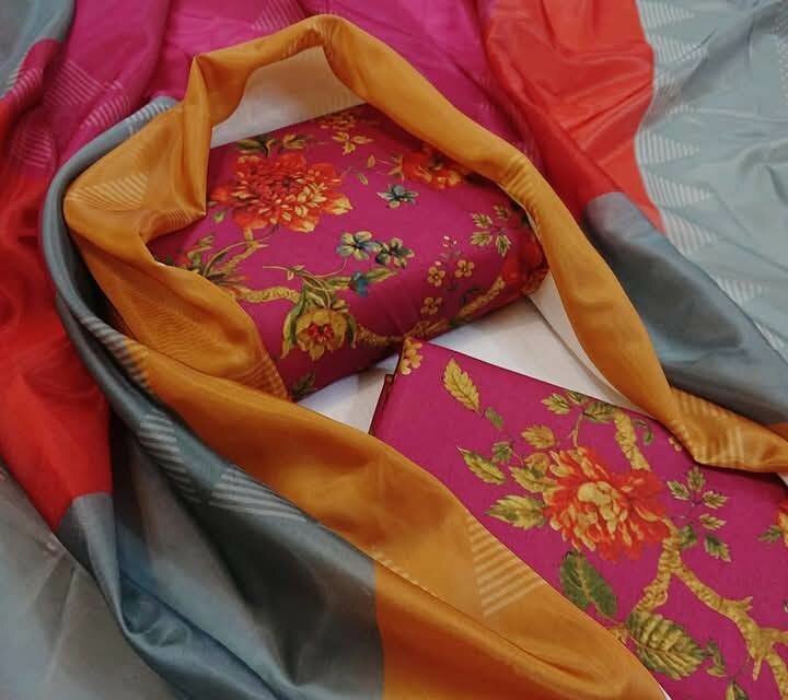 Printed lawn suit
