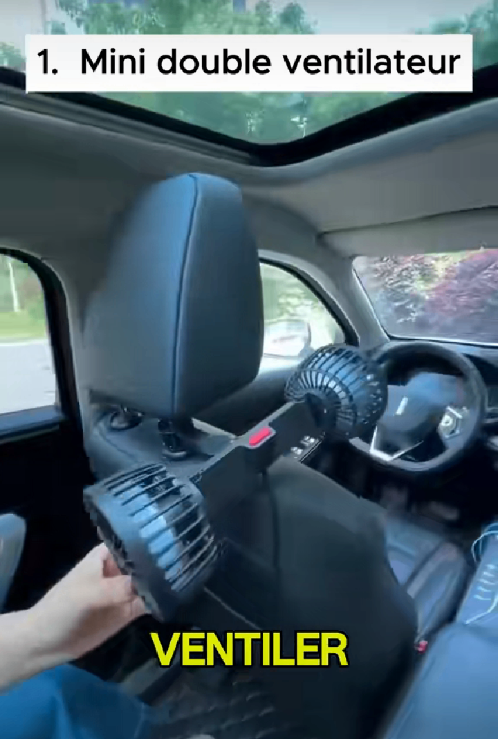 Ventilateur de Voiture Double Mini