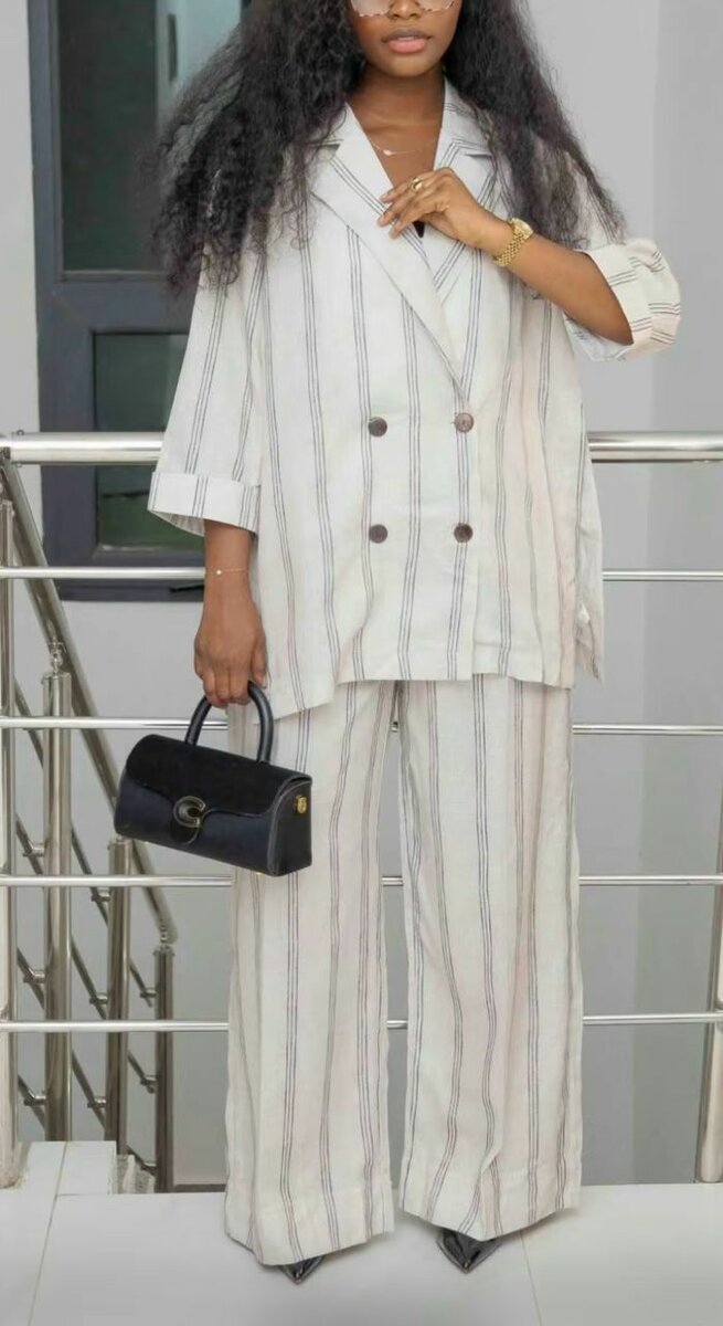 Ensemble rayé élégant