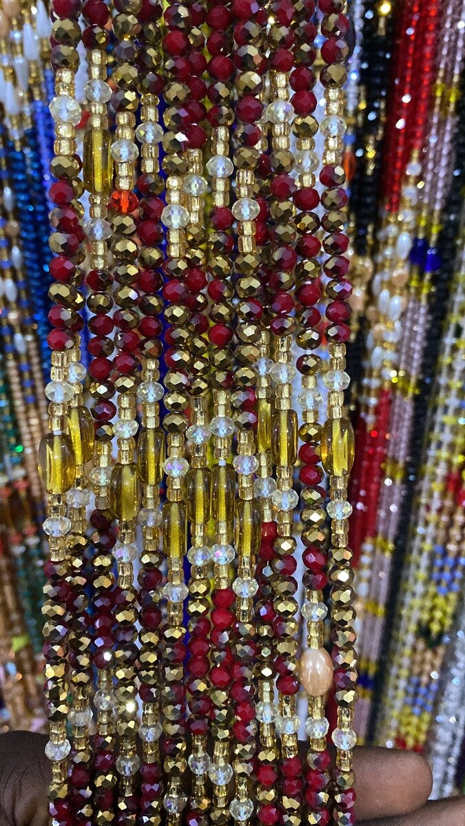 Waist and stomach beads.