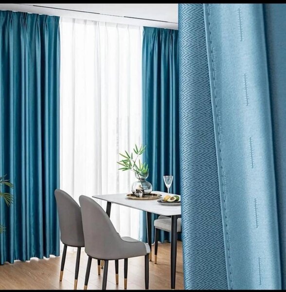 Rideaux occultants turquoise élégants
