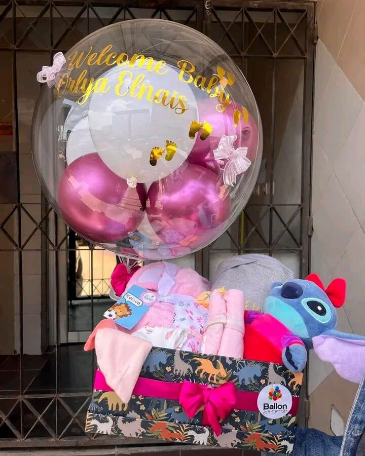 Cadeau pour nouveau-né avec ballons