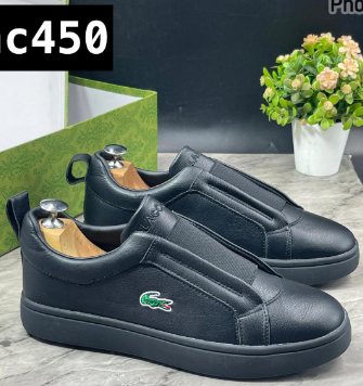 black lacoste sneakers