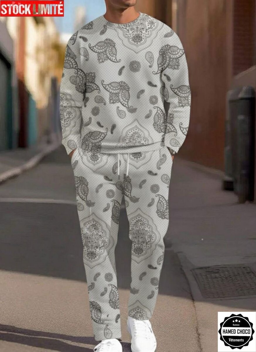 Ensemble Casual Imprimé Paisley