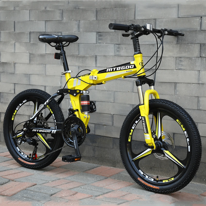 Vélo de Montagne Pliable Jaune