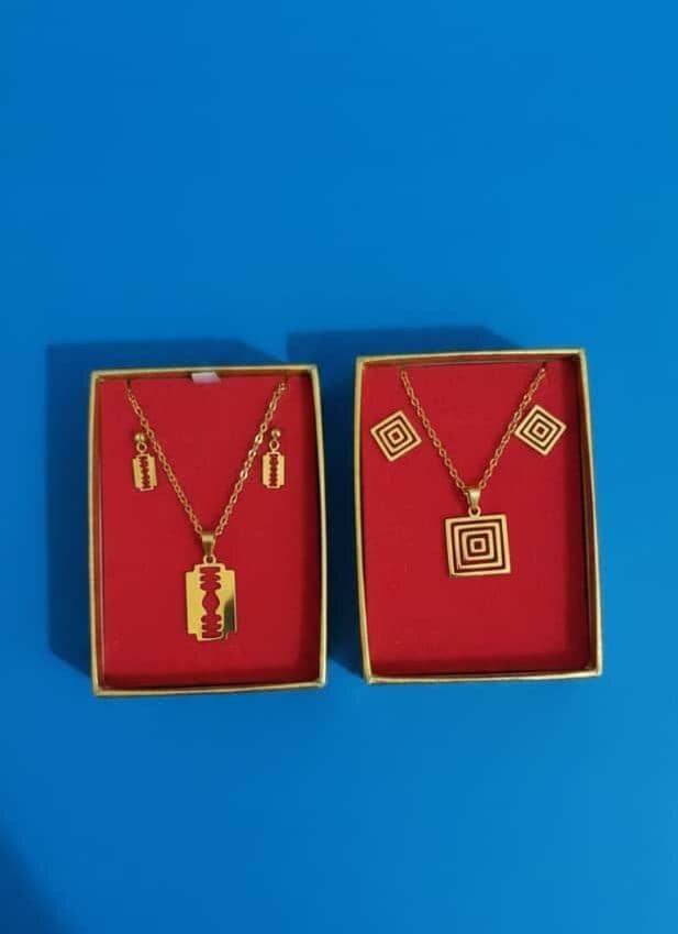 Parure Bijoux Dorés Élégants