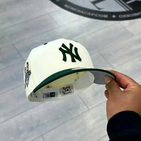 Casquette NY blanche/verte