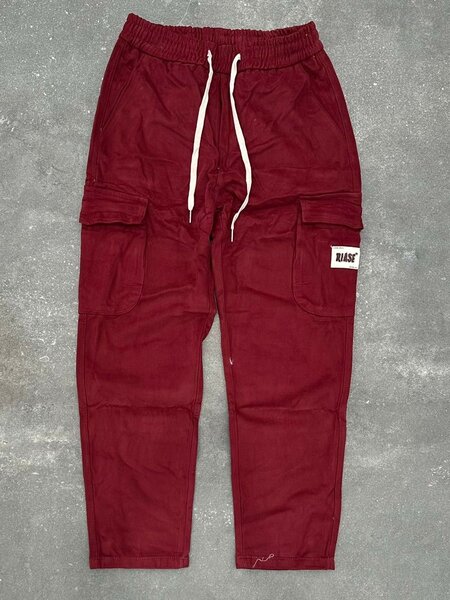 Pantalon cargo rouge homme